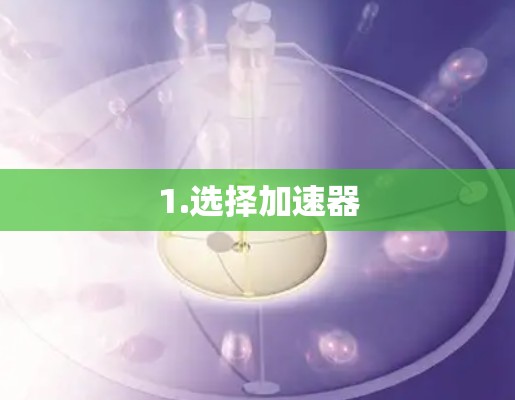 1.选择加速器