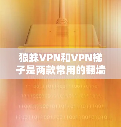 狼蛛VPN和VPN梯子是两款常用的翻墙工具，各有特点和适用场景。以下是它们的详细分析和对比，帮助你做出最佳选择