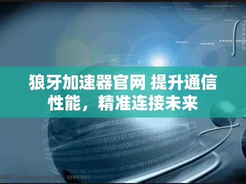 狼牙加速器官网 提升通信性能,精准连接未来 狼牙加速器官网 提升通信性能,精准连接未来