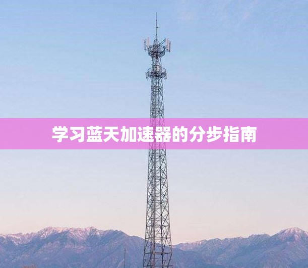 学习蓝天加速器的分步指南