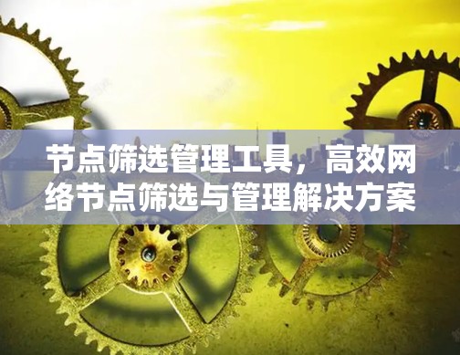 节点筛选管理工具，高效网络节点筛选与管理解决方案