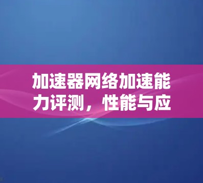 加速器网络加速能力评测，性能与应用探析