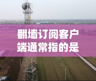 翻墙订阅客户端通常指的是能够绕过地区限制、访问受限网络资源或服务的软件或应用程序。以下是一些可能的翻墙订阅客户端及其常见类型和用途