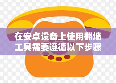在安卓设备上使用翻墙工具需要遵循以下步骤