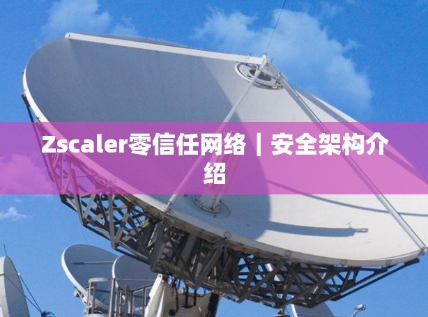 Zscaler零信任网络｜安全架构介绍