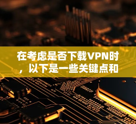 在考虑是否下载VPN时，以下是一些关键点和建议，帮助你做出明智的选择